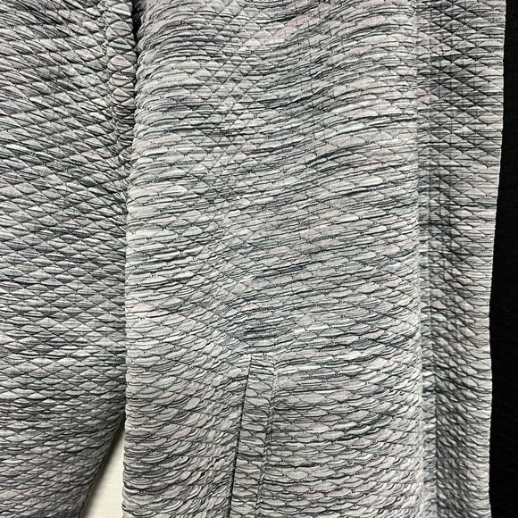 Talbots Womens Open Front Jacket Cardigan Size Large Waffle Textured Gray - Picture 3 of 8